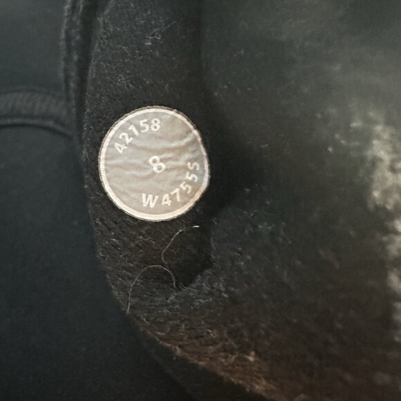 Lululemon Scuba Hoodie Womens Size 8 Black Full Zip Pockets Heavyweight W4755S - Picture 8 of 13